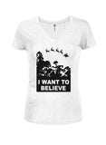 Je veux croire le Père Noël Juniors T-shirt à col en V