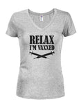 Je suis VAXXED T-shirt col en V pour juniors