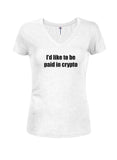 J'aimerais être payé en crypto T-shirt col en V Juniors