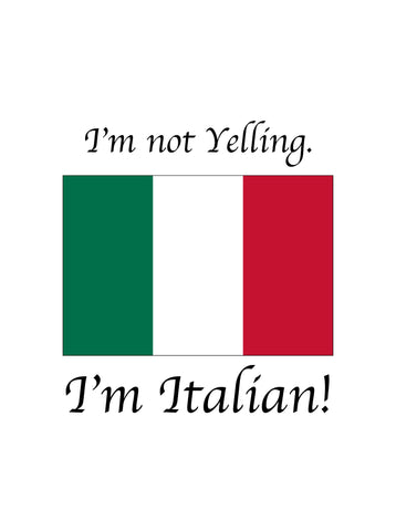 Je ne crie pas, je suis italien Tablier