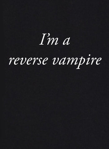 T-shirt Je suis un vampire inversé