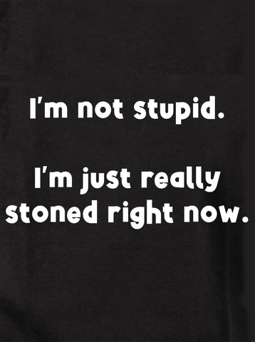 I’m not stupid.  I’m just really stoned right now T-Shirt