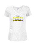 Je suis seulement responsable de ce que je dis T-shirt col en V junior