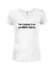 Estoy entrenando para ser un luchador de MMA Juniors V Neck Camiseta