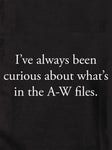 I've always been curious in the A-W files Kids T-Shirt