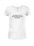 J'ai fait beaucoup de choses qui n'étaient pas de ma faute T-shirt col en V junior