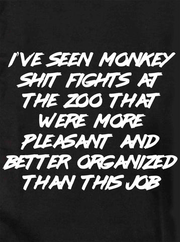 T-shirt J'ai vu des combats de merde de singes au zoo
