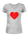 I believe in love Juniors V Neck T-Shirt