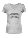 Revisé mi camiseta con cuello en V Giveashitometer Juniors