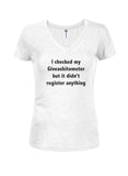 Revisé mi camiseta con cuello en V Giveashitometer Juniors
