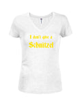 Camiseta con cuello en V para jóvenes con texto en inglés "I Don't Give a Schnitzel"