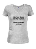 Je ne dis plus "Bonne journée" T-shirt col en V Juniors