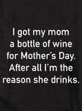 T-shirt J'ai offert une bouteille de vin à ma mère