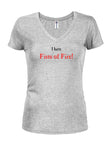 I Have Fists of Fire Juniors V Neck T-Shirt