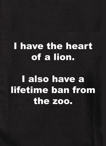 Tengo el corazón de un león Camiseta para niños
