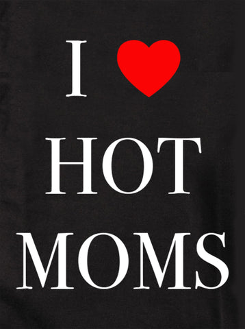 I heart hot moms Camiseta para niños