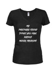 Imaginary Friend Juniors T-shirt col en V