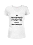 Imaginary Friend Juniors T-shirt col en V