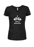 I Moustache You a Question - Camiseta con cuello en V para jóvenes