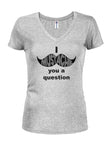 I Moustache You a Question - Camiseta con cuello en V para jóvenes