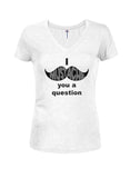 I Moustache You a Question - Camiseta con cuello en V para jóvenes