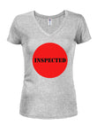 Inspected Juniors V Neck T-Shirt