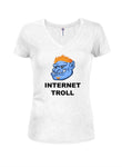 Internet Troll Juniors V Neck T-Shirt