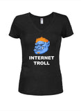 Internet Troll Juniors V Neck T-Shirt