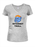 Internet Troll Juniors V Neck T-Shirt