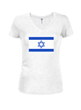 Israeli Flag Juniors V Neck T-Shirt