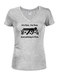 C'est bon. Je vais bien. Tout va bien T-shirt col en V junior