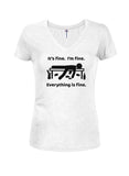 C'est bon. Je vais bien. Tout va bien T-shirt col en V junior