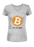 C'est nerd gold T-shirt col en V junior