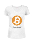 C'est nerd gold T-shirt col en V junior