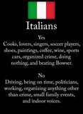 Italian Yes or No List T-Shirt