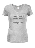 Peu importe si vous gagnez ou perdez T-shirt col en V Juniors