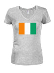 Ivorian Flag Juniors V Neck T-Shirt