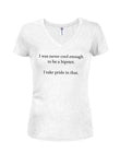 I was never cool enough to be a hipster Juniors V Neck T-Shirt