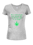 Les blagues et les jeux de mots sur la marijuana semblent moins drôles T-shirt col en V junior