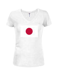 Japanese Flag Juniors V Neck T-Shirt