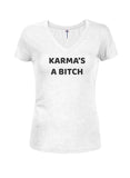 KARMA'S A BITCH Camiseta con cuello en V para jóvenes