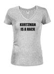 KURTZMAN IS A HACK T-shirt col en V pour juniors