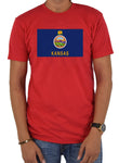 T-shirt Drapeau de l'État du Kansas