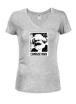 Karl Marx Comrade Juniors V Neck T-Shirt