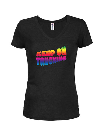 Keep On Trucking - Camiseta con cuello en V para jóvenes