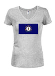 Kentucky State Flag Juniors V Neck T-Shirt