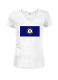 Kentucky State Flag Juniors V Neck T-Shirt