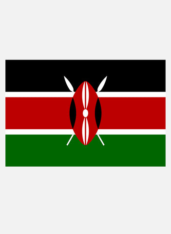 Camiseta de la bandera de Kenia