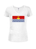 Kiribati Flag T-shirt col en V pour juniors