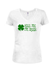 Kiss Me I'm Irish T-shirt col en V pour junior